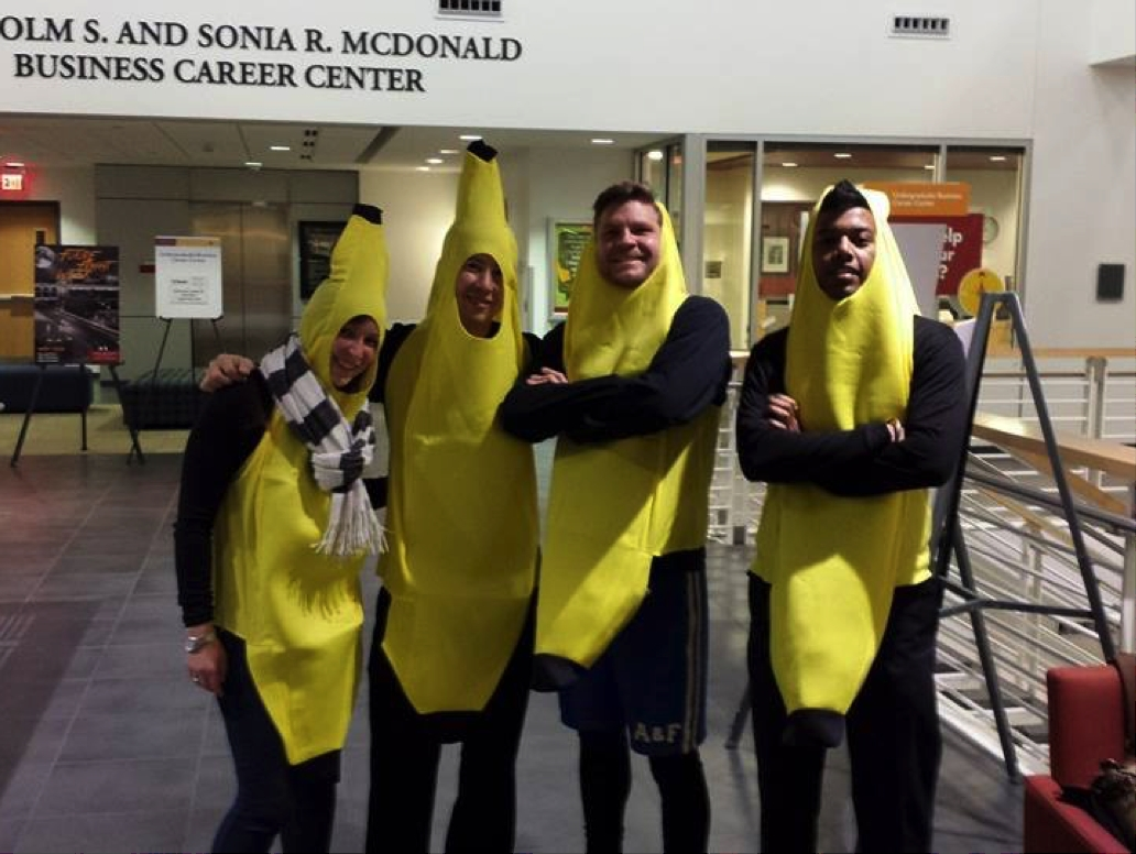 Wearing banana suits to class