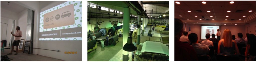 From left to right: B-Eco startup incubator (Argentina) | Fonseca Tannery (Argentina) | AMCHAM (Chile)