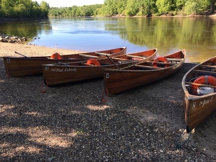 Canoes by the Mississippi