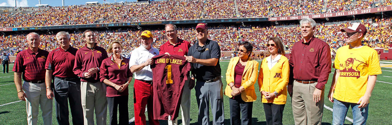 Land O' Lakes Honored at Football Game