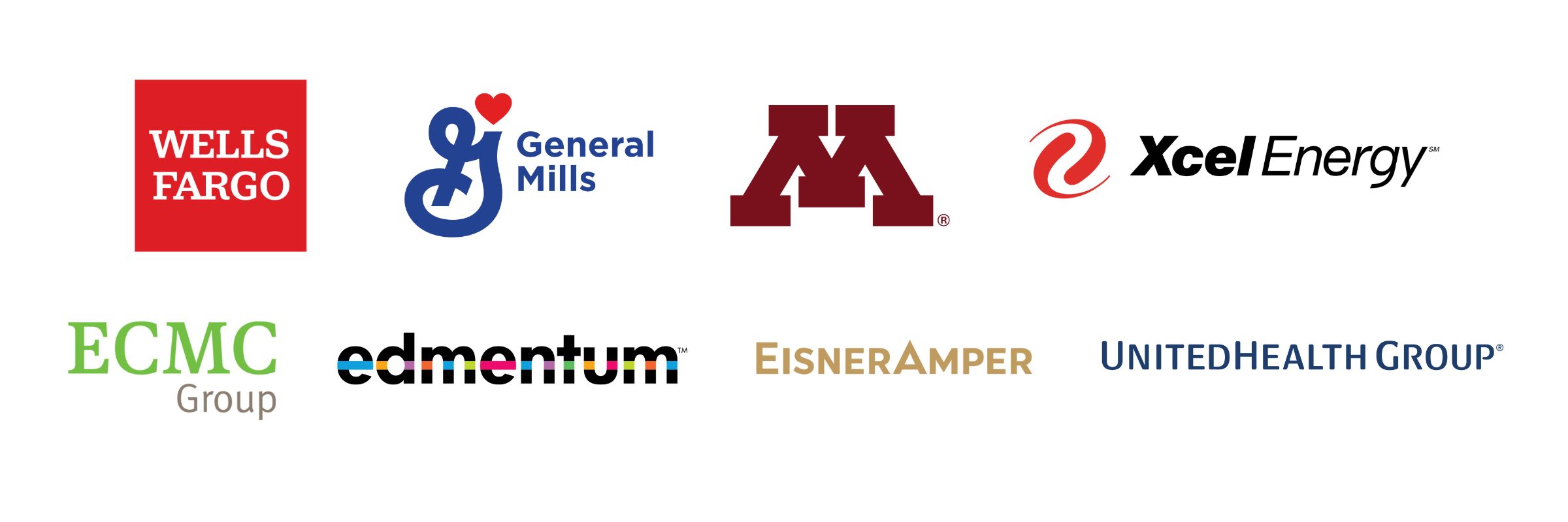 Wells Fargo, General Mills, University of Minnesota, Xcel Energy, ECMC Group, Edmentum, Eisner Amper, United Health Group