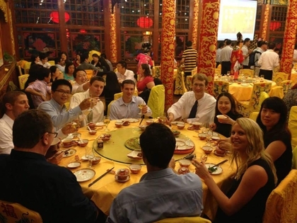Photo of Group Seating at Restaurant in Beijing