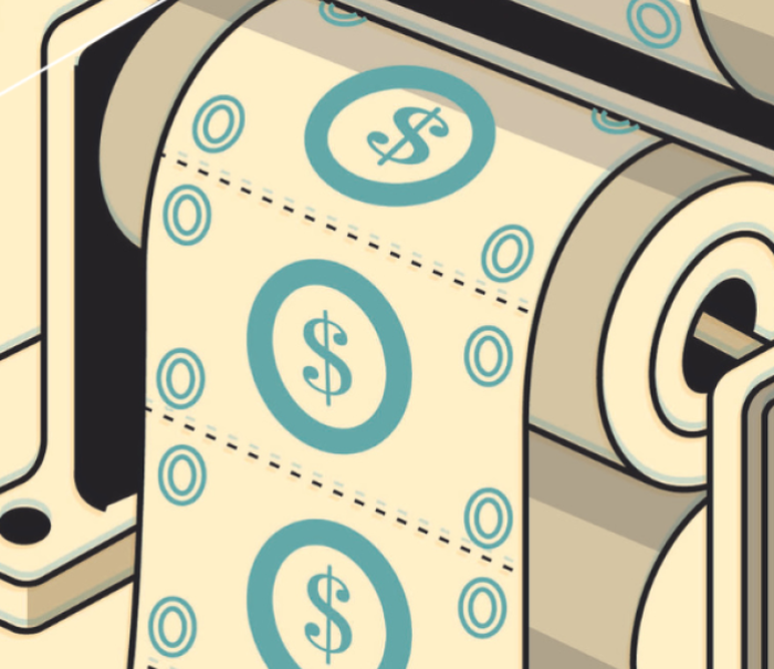 Printing money illustration