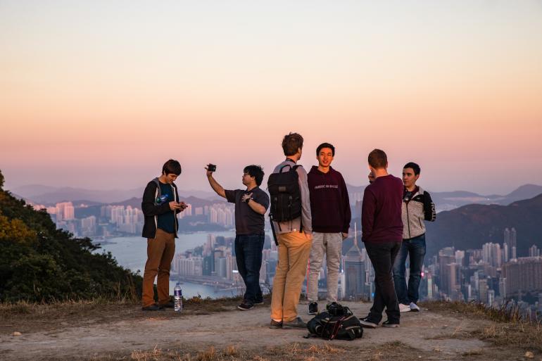 Carlson UG Students study abroad in Hong Kong January 2018.