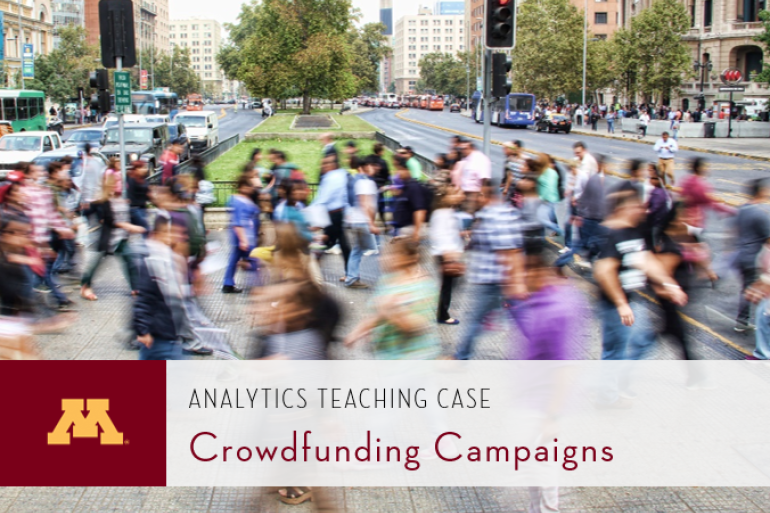 Analytics teaching case on crowdfunding