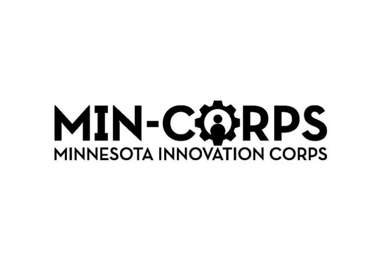 black typography which reads: min-corps, minnesota innovation corps