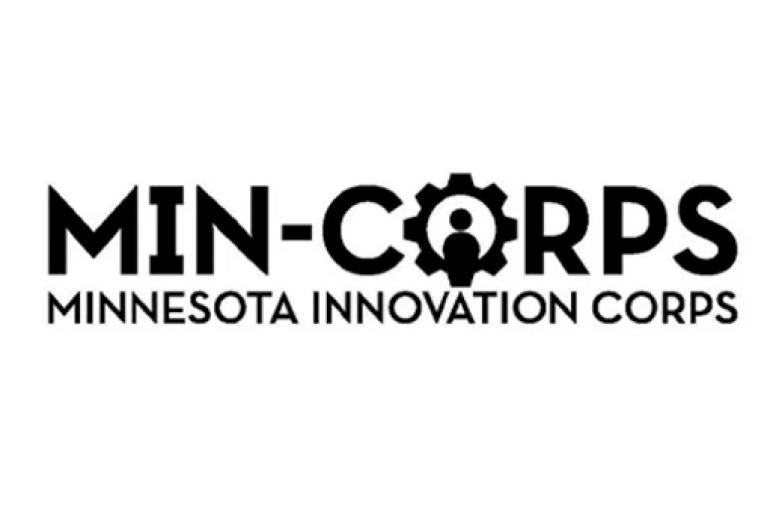 black typography which reads: min-corps, minnesota innovation corps