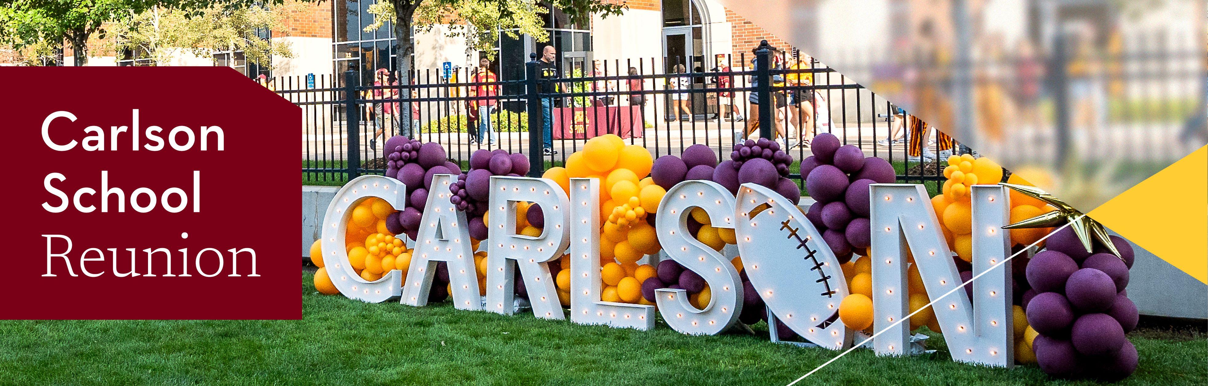 Carlson Marquee Letters at Carlson School Tailgate