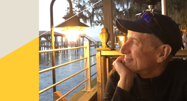 A photo of Steve Spruth looking at the sunset