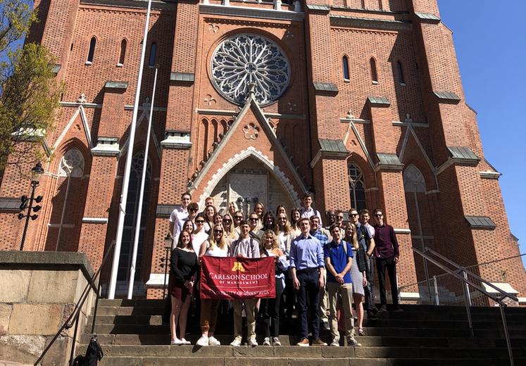 Group picture at Uppsala Cathedral