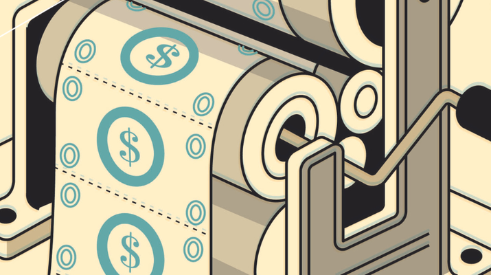 Printing money illustration