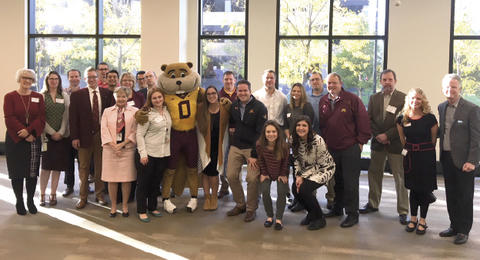 Goldy with the United Health Group Chapter 